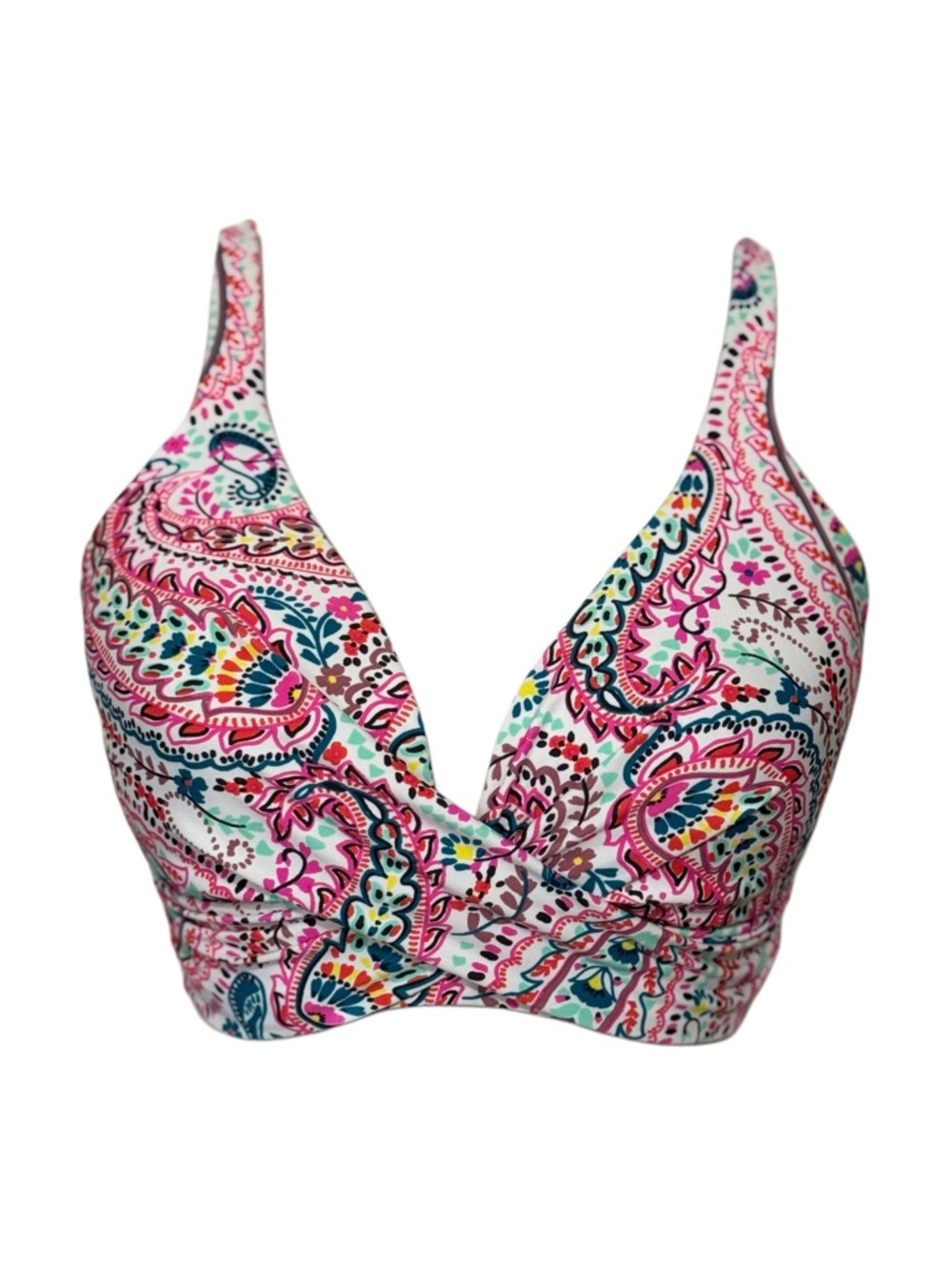 Aqua Couture Paisley Full Coverage Long-Line Bikini Top